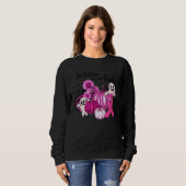 In October We Wear Pink Pumpkin Ghost And Flower Sweatshirt (Vorne ganz)