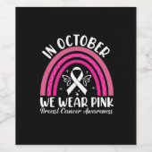 In october we wear pink weinetikett (Einzelnes Label)