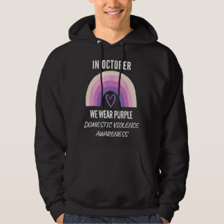 In October We Wear Purple Domestic Violence Awaren Hoodie