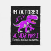 In October We Wear Purple Domestic Violence Ghosit Fleecedecke (Vorderseite)