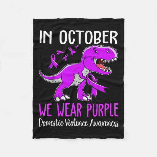 In October We Wear Purple Domestic Violence Ghosit Fleecedecke (Vorderseite)