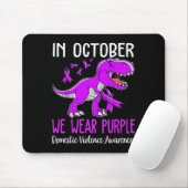 In October We Wear Purple Domestic Violence Ghosit Mousepad (Mit Mouse)