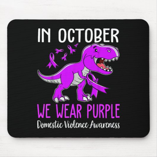 In October We Wear Purple Domestic Violence Ghosit Mousepad (Vorne)