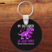 In October We Wear Purple Domestic Violence Ghosit Schlüsselanhänger (Vorderseite)