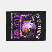 In October We Wear Purple Domestic Violence Ghost Fleecedecke (Vorderseite (Horizontal))