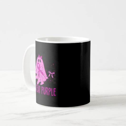 In October We Wear Purple Domestic Violence Ghost Kaffeetasse (Vorderseite Links)