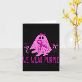 In October We Wear Purple Domestic Violence Ghost Karte (Gelbe Blume)