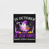 In October We Wear Purple Domestic Violence Ghost Karte (Vorderseite)