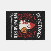 In October We Wear Red Dyslexia Awareness Hallowee Fleecedecke (Vorderseite (Horizontal))