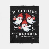 In October We Wear Red Dyslexia Awareness Hallowee Fleecedecke (Vorderseite)