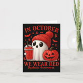 In October We Wear Red Dyslexia Awareness Hallowee Karte (Vorderseite)