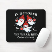 In October We Wear Red Dyslexia Awareness Hallowee Mousepad (Mit Mouse)
