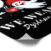 In October We Wear Red Dyslexia Awareness Hallowee Poster (Ecke)