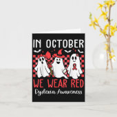 In October We Wear Red Dyslexia Awareness Month Ha Karte (Gelbe Blume)