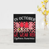 In October We Wear Red Dyslexia Awareness Month Ha Karte (Gelbe Blume)