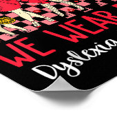 In October We Wear Red Dyslexia Awareness Month Ha Poster (Ecke)