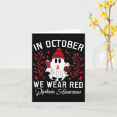 In October We Wear Red Ghost Teacher Dyslexia Awar Karte (Gelbe Blume)