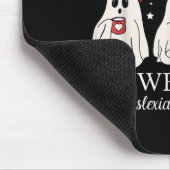 In October We Wear Red Ghost Teacher Dyslexia Awar Mousepad (Ecke)