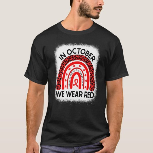 In October We Wear Red Red Ribbon Week Awareness T-Shirt (Vorderseite)