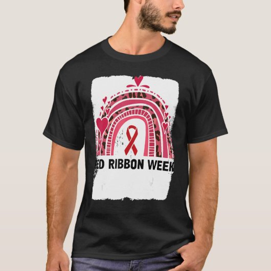 In October We Wear Red Ribbon Week Awareness 4 T-Shirt (Vorderseite)