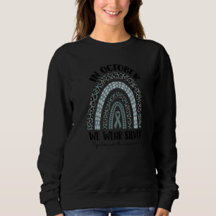 In October We Wear Silver Leopard Rainbow Dyslexia Sweatshirt