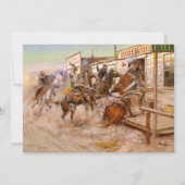 In ohne Knochen von Charles Marion Russell Dankeskarte (Vorderseite)