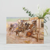 In ohne Knochen von Charles Marion Russell Dankeskarte (Stehend Vorderseite)