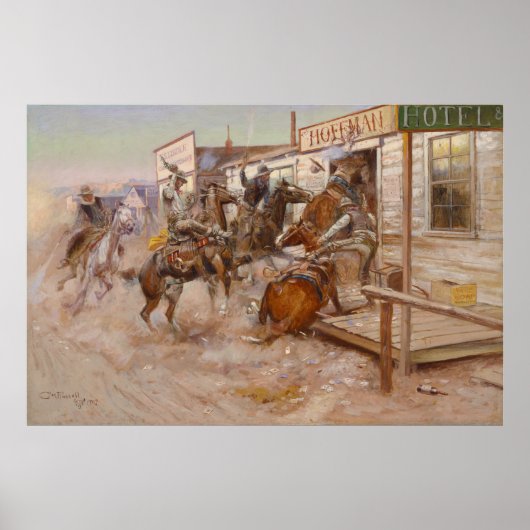 In ohne Knochen von Charles Marion Russell Poster (Vorne)