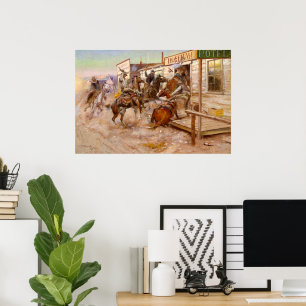 In ohne Knochen von Charles Marion Russell Poster