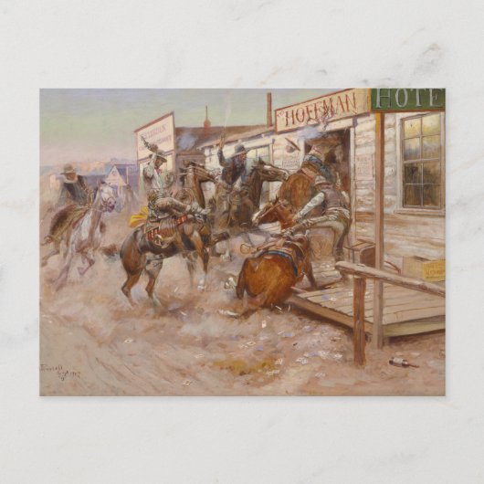 In ohne Knochen von Charles Marion Russell Postkarte (Vorderseite)