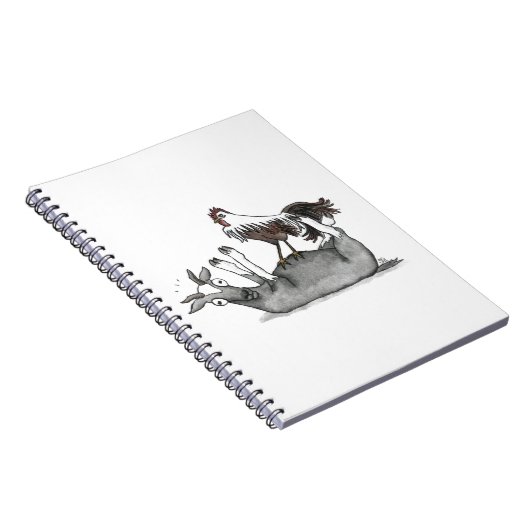 In Ohnmachte fallend Ziege und Huhn Notizblock (Rechte Seite)