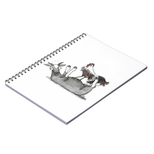 In Ohnmachte fallend Ziege und Huhn Notizblock (Linke Seite)