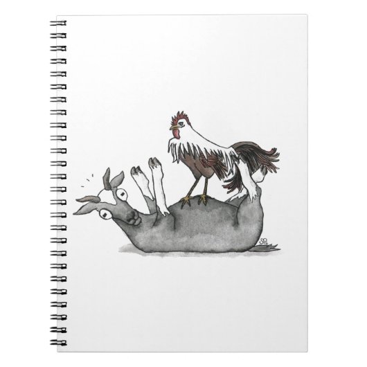 In Ohnmachte fallend Ziege und Huhn Notizblock (Vorderseite)