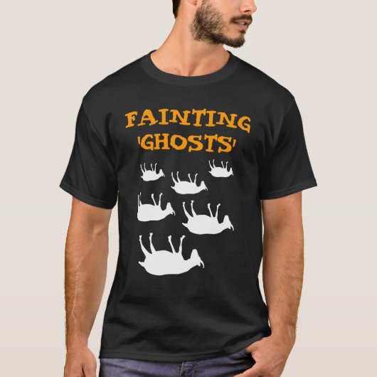 In Ohnmachte fallend Ziegen Halloween T-Shirt (Vorderseite)