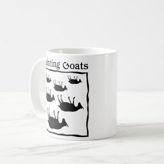 In Ohnmachte fallend Ziegen Kaffeetasse (Vorderseite Links)