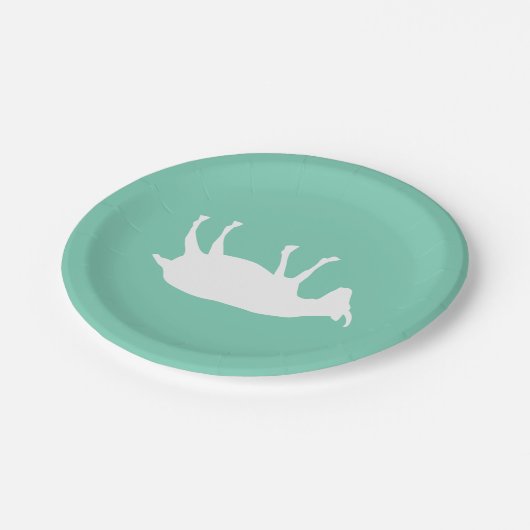 In Ohnmachte fallend Ziegen Pappteller (Schrägansicht)