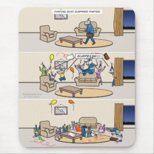 In Ohnmachte fallend Ziegen-Überraschungs-Partys Mousepad