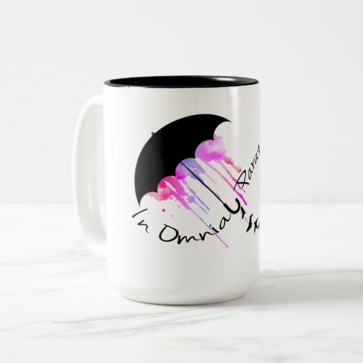 In Omnia Paratus Tasse (Vorderseite Links)