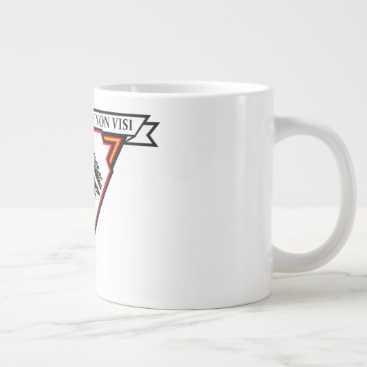 "IN ORBE TERRUM NON VISI" Jumbo-Tasse (Rechts)