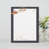 In Orbit Illustration Holiday Foto Stationery Briefbogen (Stehend Vorderseite)