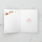 In Orbit Weihnachts-Fotokarte Feiertagskarte (Innenseite)