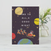 In Orbit Weihnachts-Fotokarte Feiertagskarte (Stehend Vorderseite)