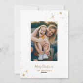 In Orbit Weihnachts-Fotokarte Feiertagskarte (Rückseite)