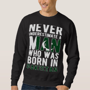 In Pakistan Geborener pakistanischer Mann Flaggenp Sweatshirt