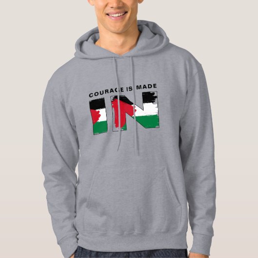 IN PALÄSTINA WIRD COURAGE GEMACHT | Freie Palästin Hoodie (Vorderseite)