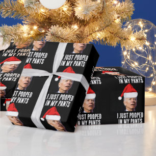 IN PANTS-CHRISTMAS-Wrapping Paper GEKACKT BIDEN Geschenkpapier