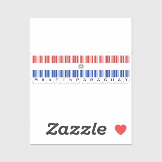 In Paraguay hergestellter Barcode-Flaggenaufkleber Aufkleber (Blatt)