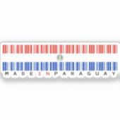 In Paraguay hergestellter Barcode-Flaggenaufkleber Aufkleber (Vorderseite)