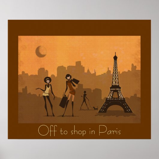 in Paris einkaufen Poster (Vorne)