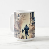 In Paris - Frankreich - Aquarellmalerei Kaffeetasse (Vorderseite Links)